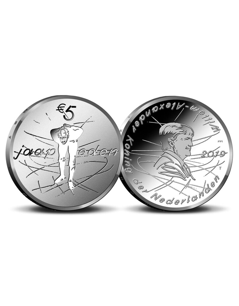 merkloos 5 euro munt Jaap Eden 2019