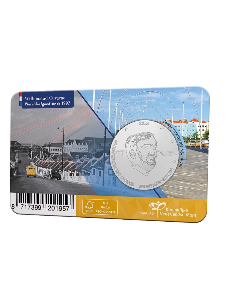 merkloos 5 euro munt Willemstad 2023