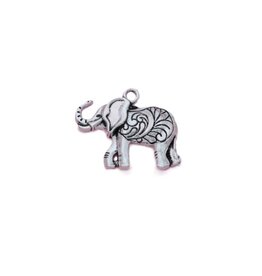 merkloos pendant / charm elephant silver color