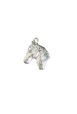 merkloos pendant / charm horse head silver color