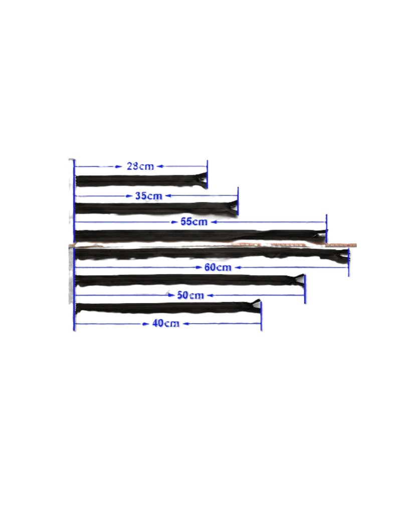 Create  Blinde rits 60 cm - 1 st. - zwart