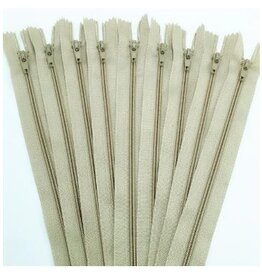 Create  Close end rits 30 cm  - beige  (AE 4)