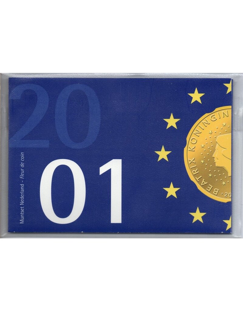 merkloos jaarserie gulden 2001 Nederland UNC