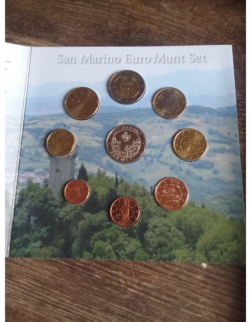 merkloos jaarserie euro munten 2012 San Marino UNC