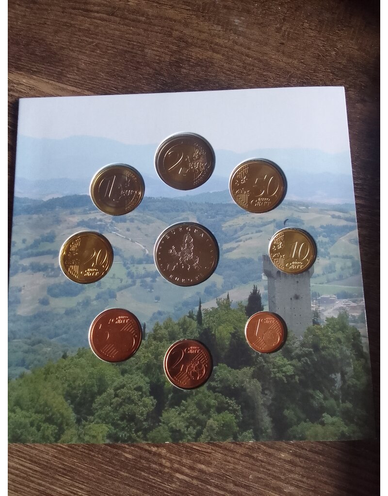 merkloos jaarserie euro munten 2012 San Marino UNC