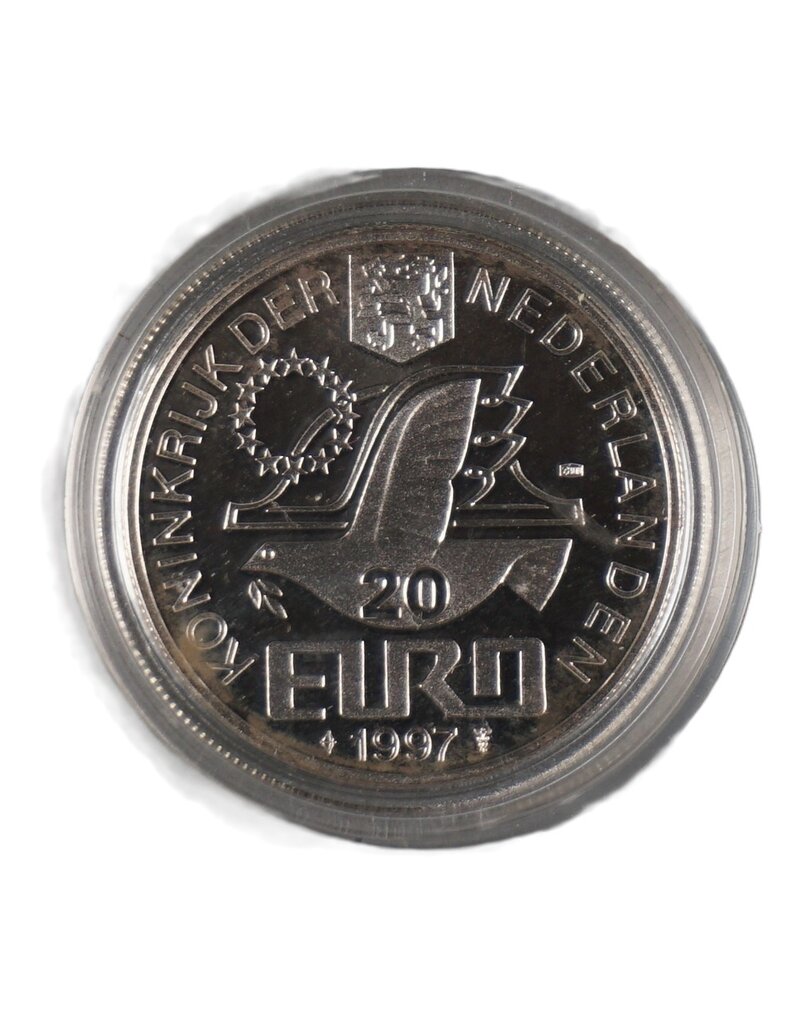 merkloos 20 euro munt Nederland 1997 proof