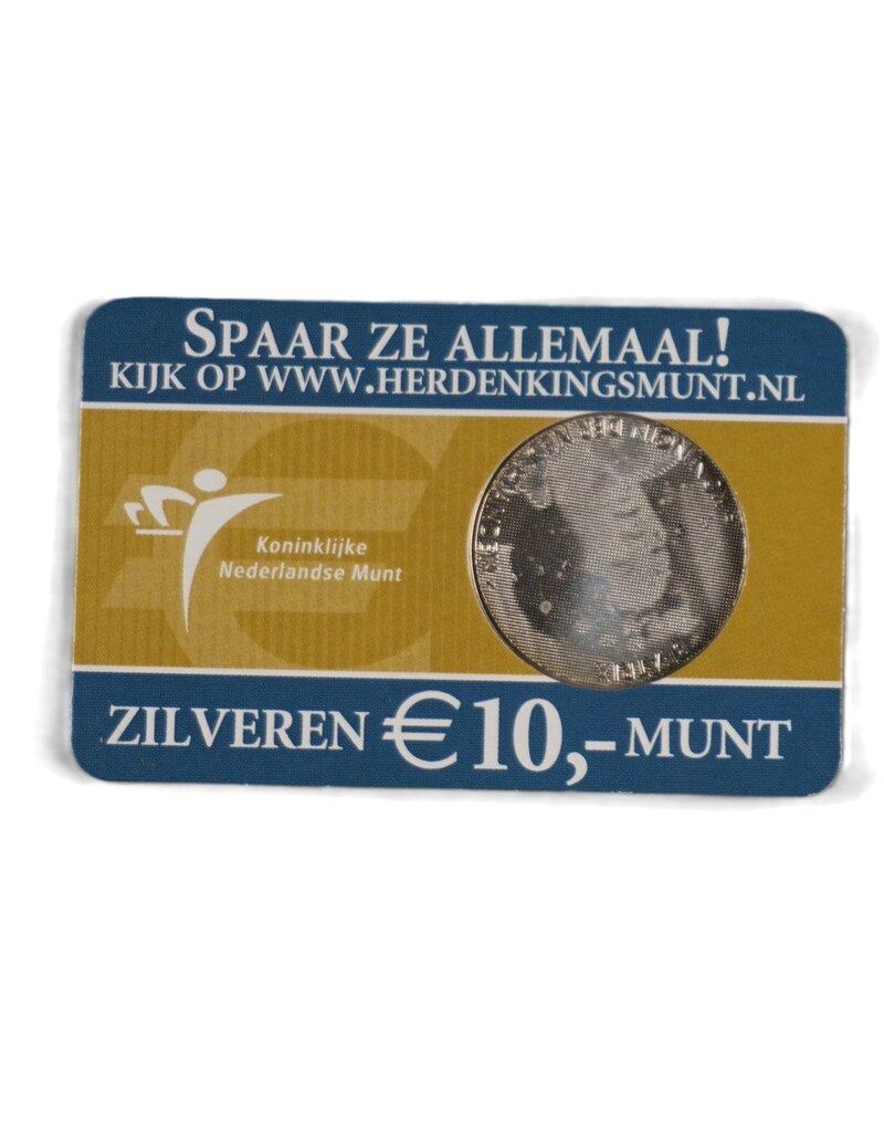 merkloos 10 euro munt Nederland 2005 unc 25 jaar beatrix