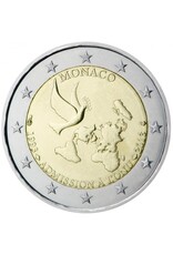 merkloos Monaco 2 euro munt 2013 20 jaar verenigde naties lidmaadschap