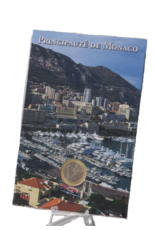 merkloos Monaco 1 euro coin 2007 in card uncirculated