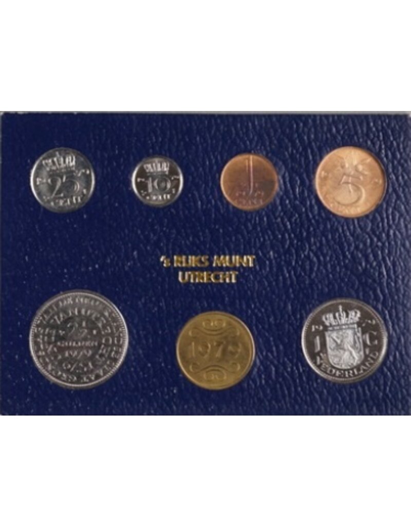 merkloos National Mint annual set of Netherlands guilder coins 1979