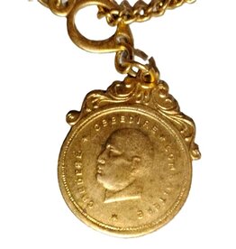 merkloos Medal with chain gold of the people 1935 Italy