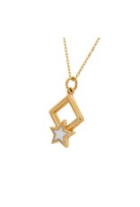 merkloos 14 carat gold necklace with pendant star