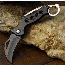 Camp4Charity Allesvoordeliger karambit compact - zwart - 13 cm - zakmes (AF 6)