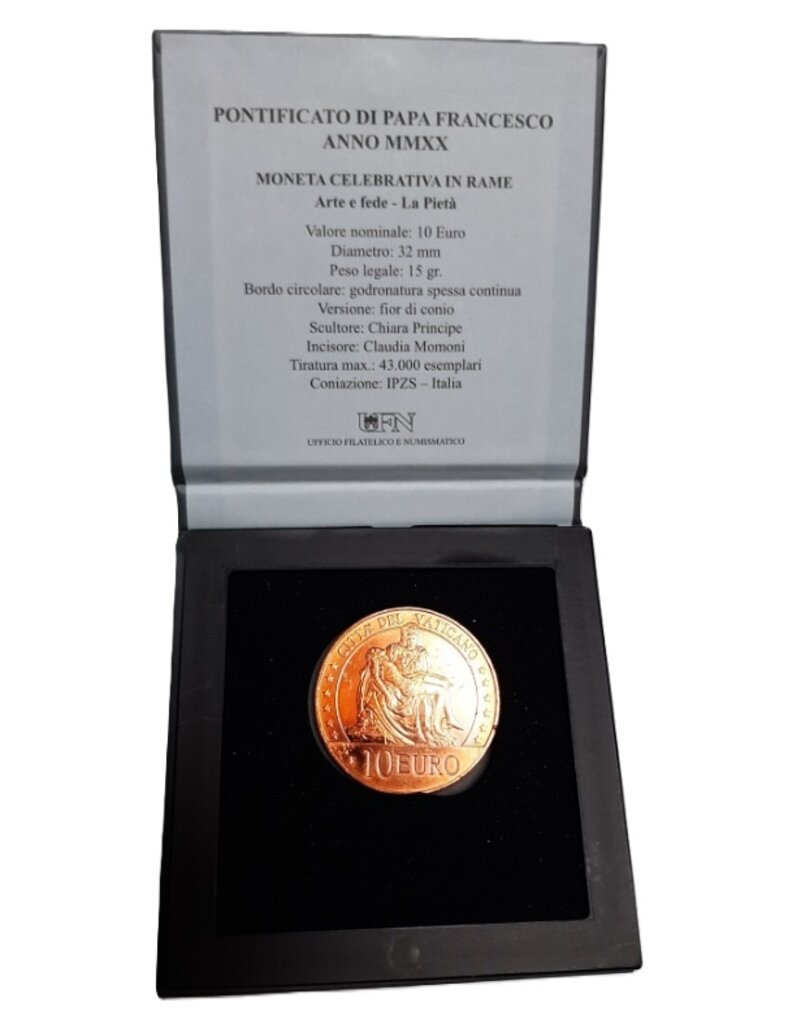 merkloos 10 euro coin Vatican 2020 pontificate of Pope Francis