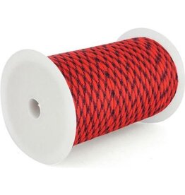 Allesvoordeliger Paracord 4 mm  rood/zwart 5 meter