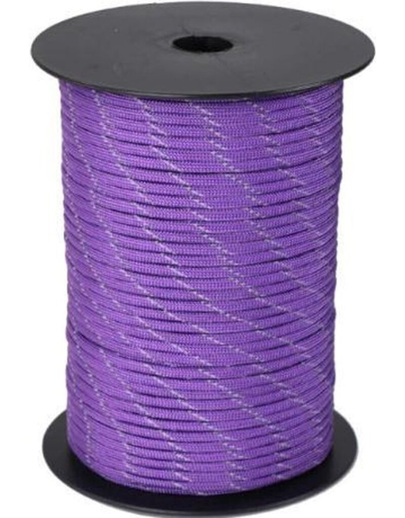 Allesvoordeliger Paracord 4 mm  reflecterend paars 5 meter  - 7-Core Paracord Touw