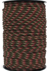 Allesvoordeliger Paracord 4 mm green/beige/red 5 metres  - 9-Core Paracord rope