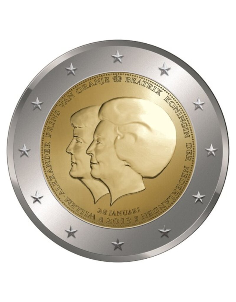 merkloos Nederland 2 euro 2013 dubbelportret - uit roulatie