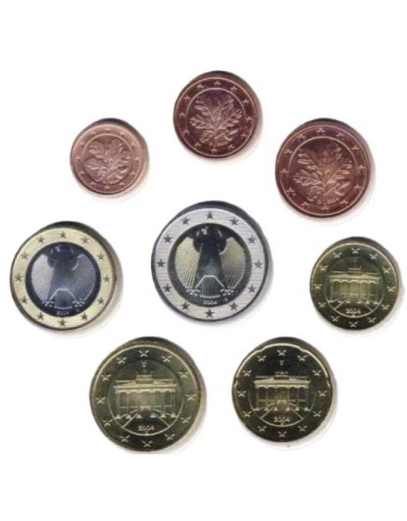 merkloos Year's serie euro coins Duitsland  UNC Multiple years