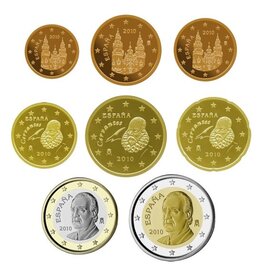 merkloos jaarserie euro munten 2011 Spanje UNC