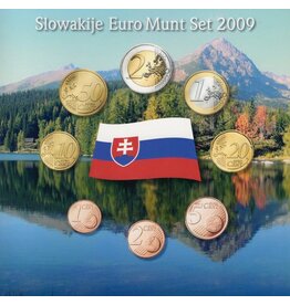 merkloos jaarserie euro munten 2009 Slowakije UNC