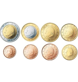 merkloos Year's serie euro coins 2004 Belgie UNC