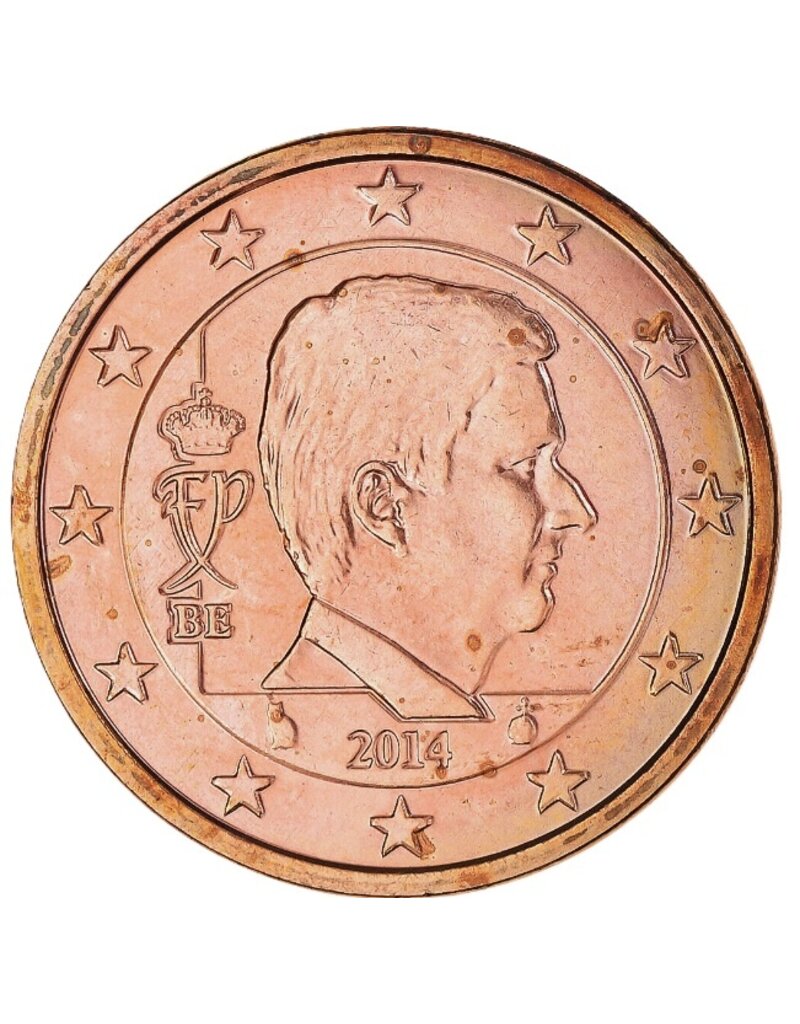 merkloos Belgie 5 eurocent munt 2014