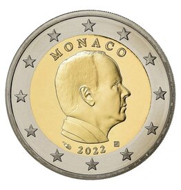 merkloos Monaco 2 euro munt diverse jaren UNC