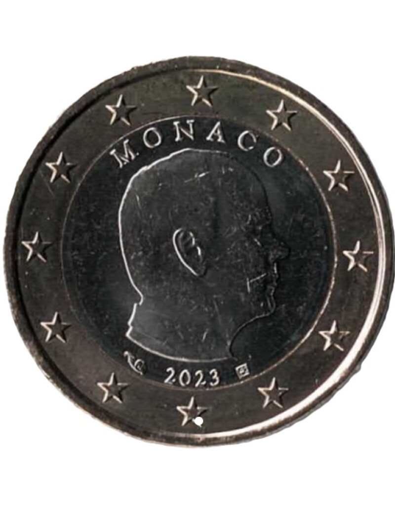 merkloos Monaco 1 euro munt UNC diverse jaren