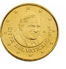 merkloos Vaticaan 50 eurocent munt - diverse jaargangen - UNC