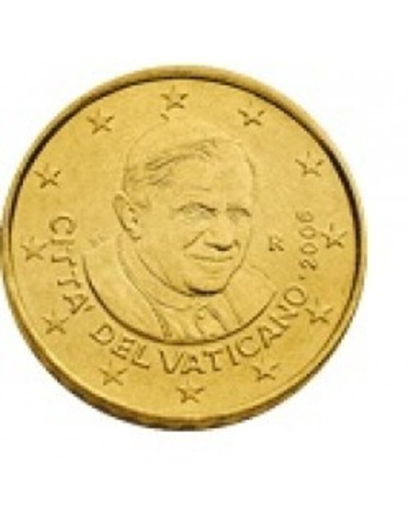 merkloos Vaticaan 50 eurocent munt - diverse jaargangen - UNC