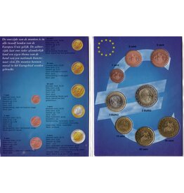 merkloos Monaco annual set 2001 complete UNC including double-headed euro coin
