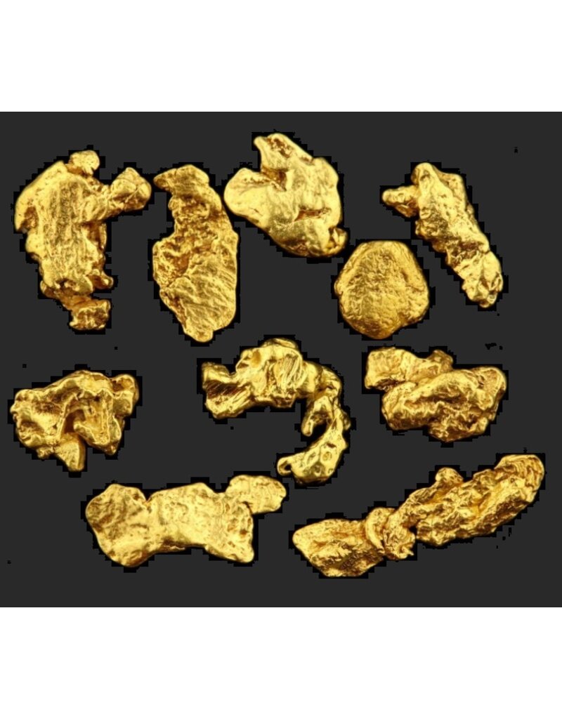 merkloos 6 goud nuggets gevonden in Australië 0,51 gram