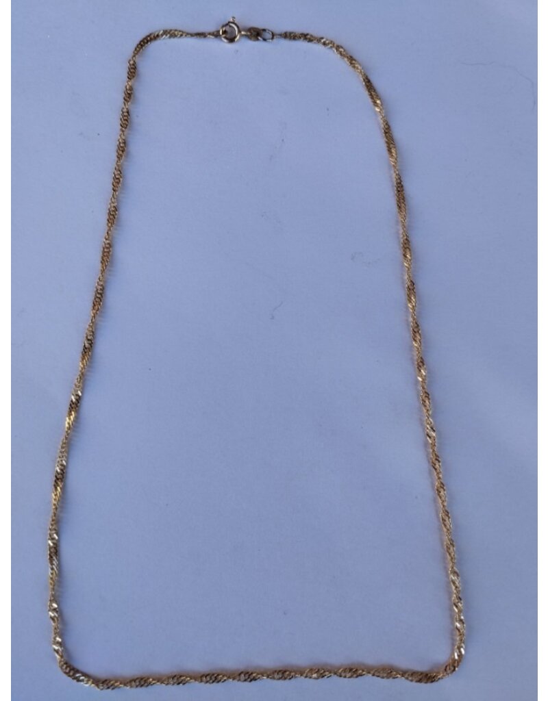 merkloos 14 carat gold chain 40 cm
