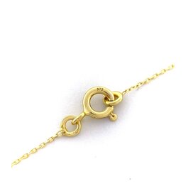 merkloos Golden necklace with pendant 18K gold and 7mm pearl