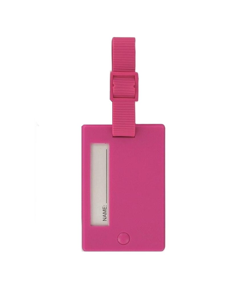 Camp4Charity Bagagelabel - kofferlabel - roze - 5.5 x 8.5 cm - 2 stuks