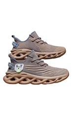 merkloos Sport schoenen beige / zwart / grijs / blauw of groen