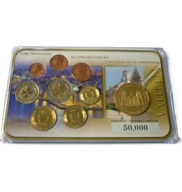 merkloos Illustrated annual series of euro coins 2008 Valetta BU