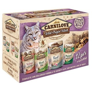 Cat Pouches 12 Stuks (4X3X85Gram) Turkeyduck/Trout/Pheasant Multipack