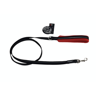 Wandellijn Nylon Reflective Rood 125 cm, Mesh handvat