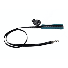 Wandellijn Nylon Reflective Groen Pastel 125 cm, Mesh handvat