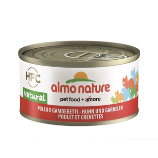 Blikvoeding Kat HFC Natural Kip en Garnaaltjes 70 gr