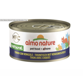 Blikvoeding Kat HFC Natural Tonijn met Mosselen 70 gr