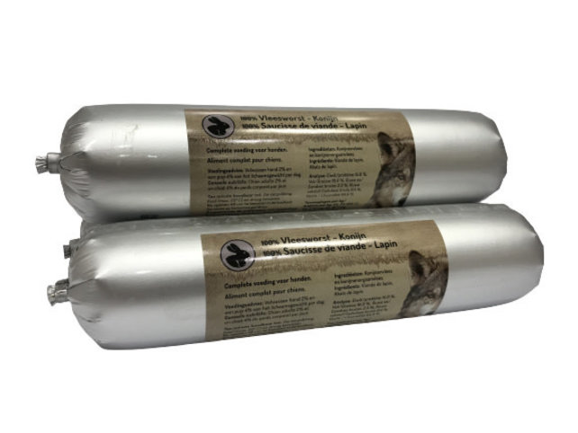 Houdbare vleesworst  Konijn 400 gram Houdbare vleesworst  Konijn 400 gram