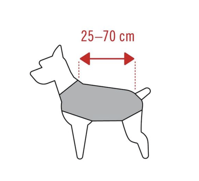 Winterjas Zwart ruglengte 35cm