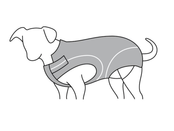 Winterjas Zwart ruglengte 35cm