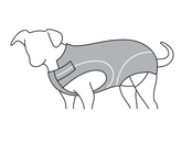 Winterjas Zwart ruglengte 45cm