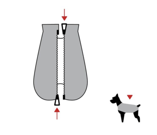 Winterjas Zwart ruglengte 60 cm