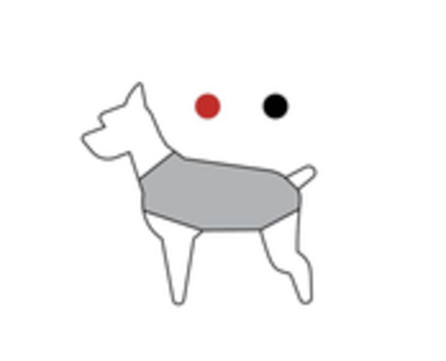 Winterjas Rood ruglengte 45cm