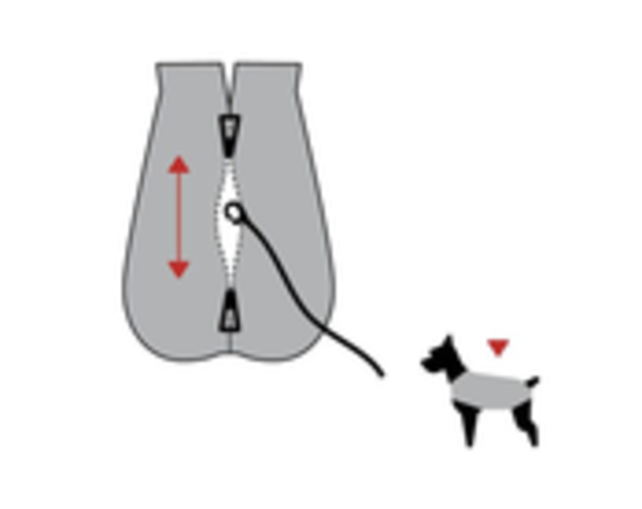 Winterjas Rood ruglengte 45cm